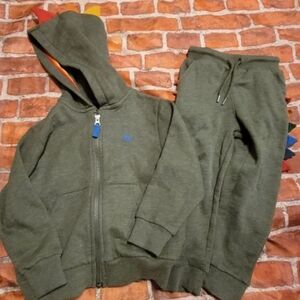 3pc Next Direct Boys Dinosaur Set Shirt Jacket & Sweatpants Sz 3 4 3/4 Dino